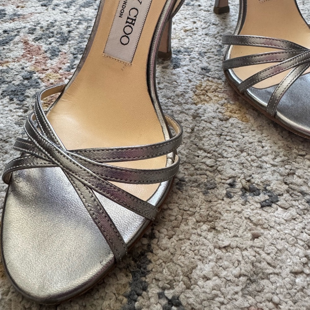 Jimmy Choo Metallic Nappa Heels